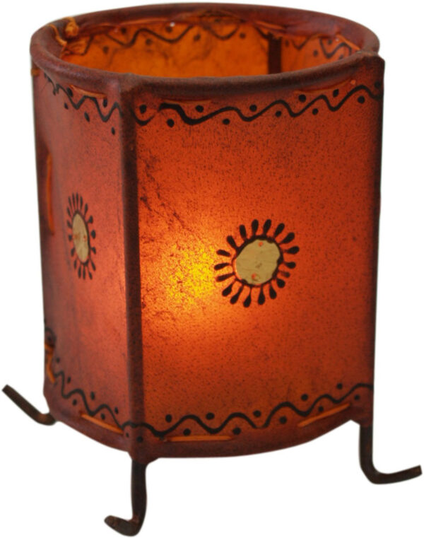 Orientalisches Teelicht `Henna` Nr. 2 - 13x9x9 cm Ø9 cm
