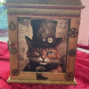 Schlüsselkästchen Steampunk Katze