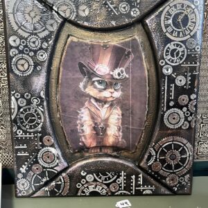 Wandbild Steampunk Katze